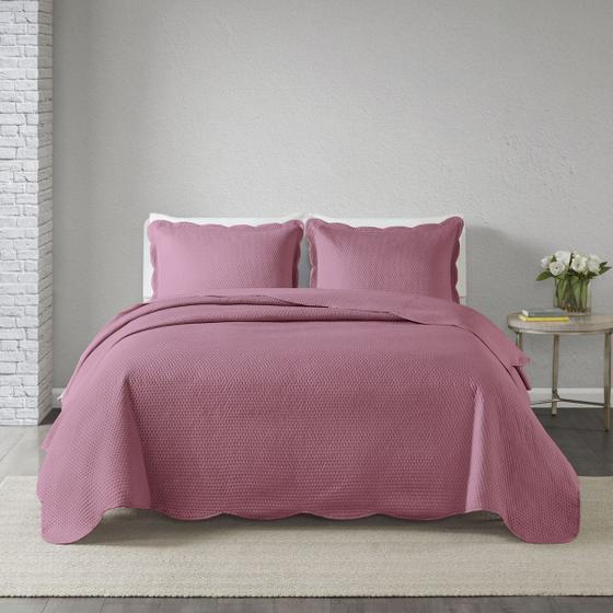 Imagem de Kit Cobre Leito Colcha Para Cama King 3 Peças Boutis Dupla Face Em Percal Macio Com Porta Travesseiros