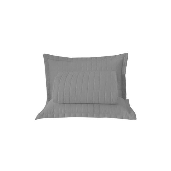 Imagem de Kit Cobre Leito Colcha Queen 3 Peças Matelado Copacabana Percal 300 Fios