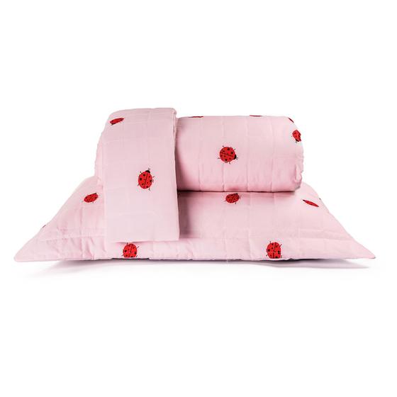 Imagem de Kit Cobre Leito Matelado Colcha Queen 3 Peças Algodão Misto