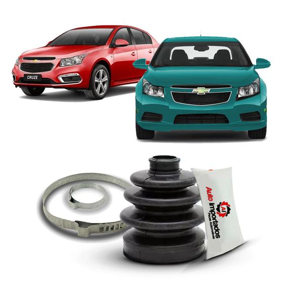 Imagem de Kit Coifa Borracha Graxa Abraçadeira Homocinética Lado Roda Chevrolet Cruze Hatch 2011 2012 2013 2014 2015 2016