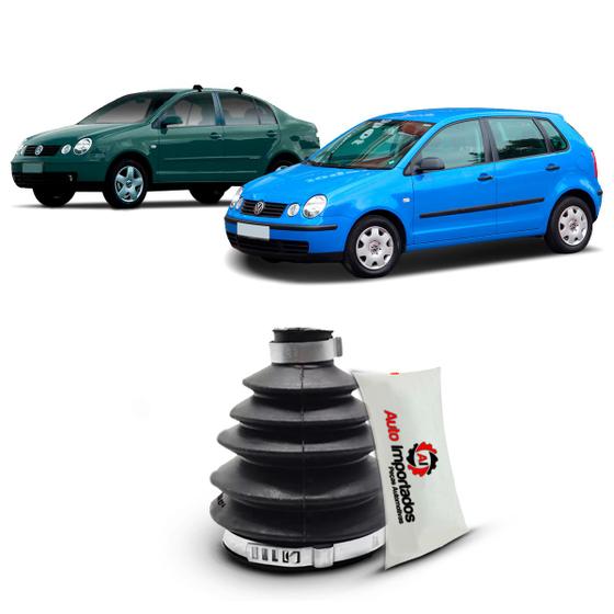 Imagem de Kit Coifa Borracha Graxa Abraçadeira Homocinética Lado Roda Volkswagen Polo 2002 2003 2004 2005 2006