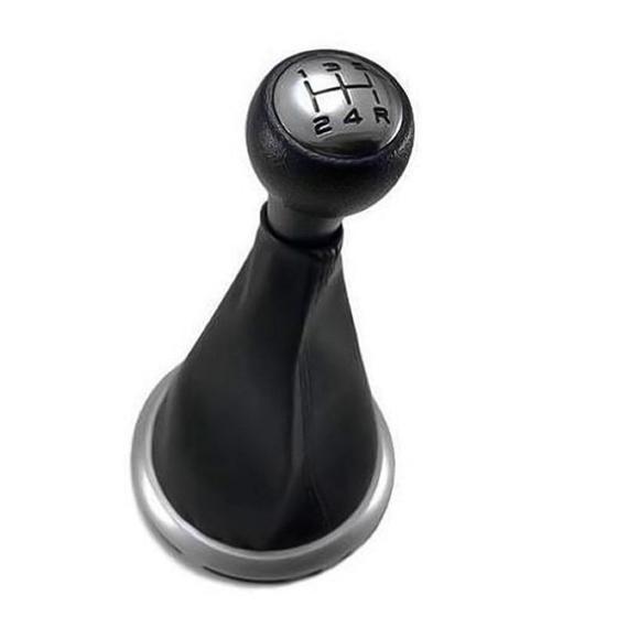 Imagem de Kit Coifa Câmbio Preta Aro Prata Citroen C3 2002 a 2012