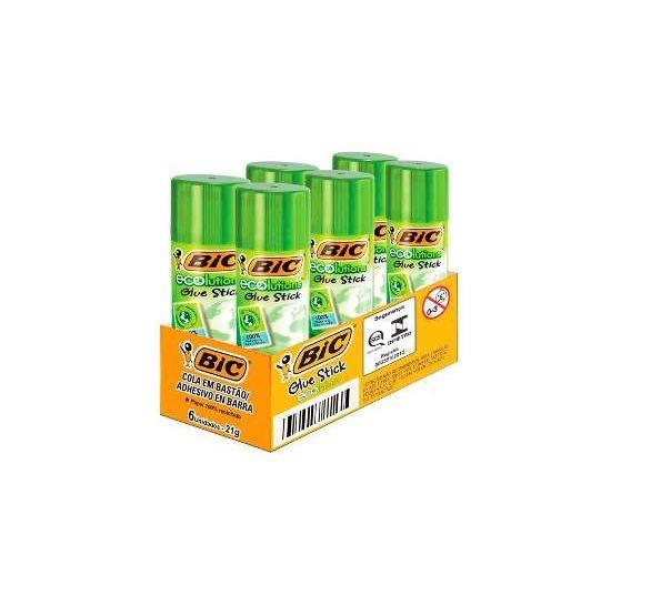 Imagem de Kit Cola Bastão Bic Stick Eco 21g com 6