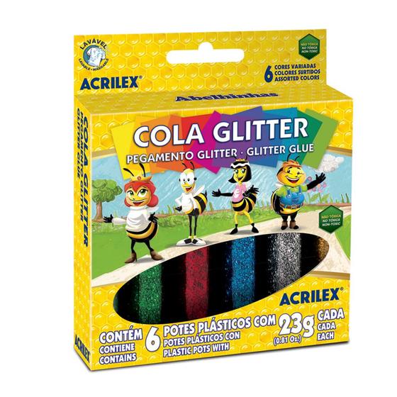 Imagem de Kit Cola Glitter C/6 23gr 02923