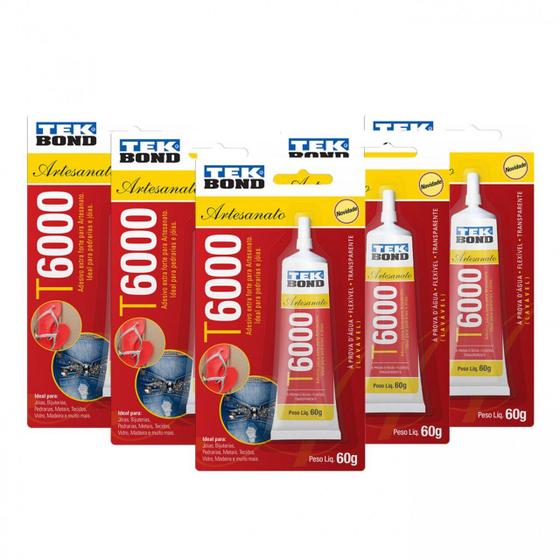 Imagem de Kit Cola Para Artesanato T6000 60g Tekbond