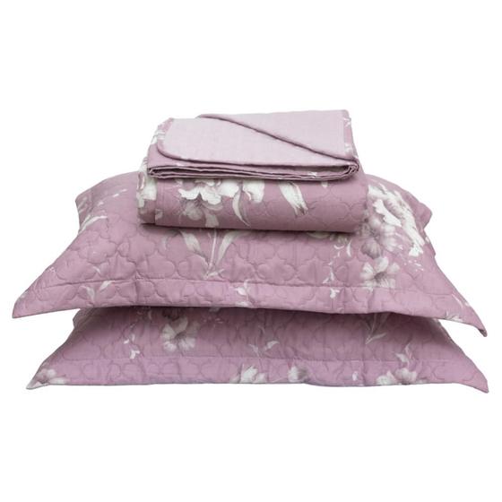Kit Colcha Casal Bouti Cobre Leito Estampado 3 Peças Cor:Jasmine Menor preço em Kit Colcha Casal Bouti Cobre Leito Estampado 3 Peças Cor:Jasmine