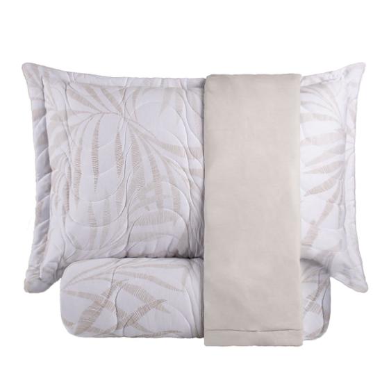 Imagem de Kit Colcha Cobre Leito Matelado Casal 3 Peças Dupla Face