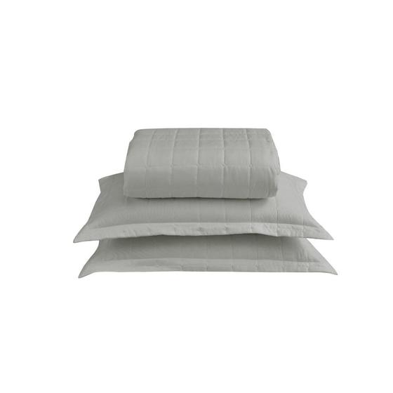 Imagem de Kit Colcha Cobre Leito Matelado Queen 3 Pçs Dupla Face Soft