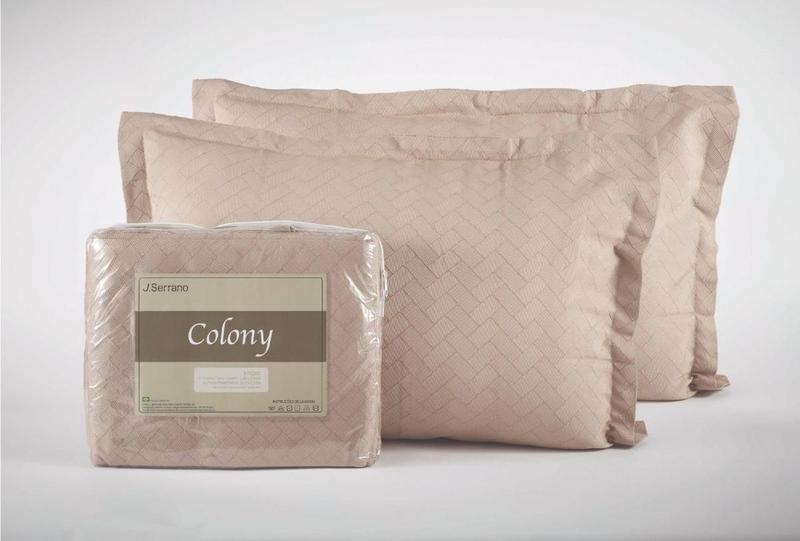 Imagem de Kit Colcha Colony Bricks Creme Cotton Casal Queen 230X260Cm