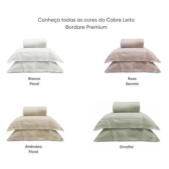 Imagem de Kit Colcha com Porta Travesseiros Bordare Premium: Sofisticação e Conforto Extra