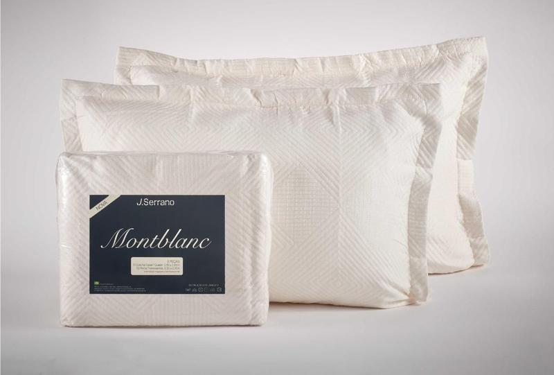 Imagem de Kit Colcha Montblanc Cairo Branco Natural Solteiro 180X230Cm