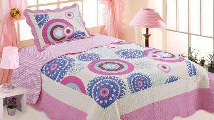 Imagem de Kit Colcha Patchwork Solteiro Juvenil Evelyn 250x180 Sultan