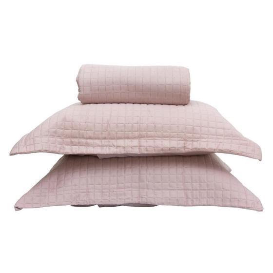 Kit Colcha Queen Liso Bouti Cobre Leito 3 Peças Menor preço em Kit Colcha Queen Liso Bouti Cobre Leito 3 Peças