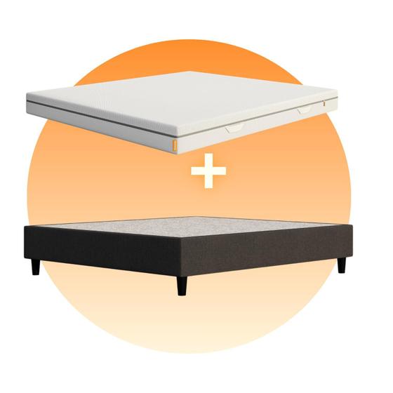 Kit Colchão + Cama Box Emma Duo King (193x203cm) Menor preço em Kit Colchão + Cama Box Emma Duo King (193x203cm)