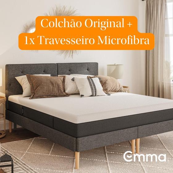 Kit Colchão Original Queen + Travesseiro Microfibra Menor preço em Kit Colchão Original Queen + Travesseiro Microfibra