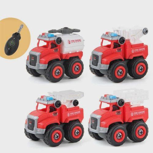 Imagem de Kit Coleção Carrinho De Bombeiro Monta e Desmonta e muito divertido brincar de mecânica .