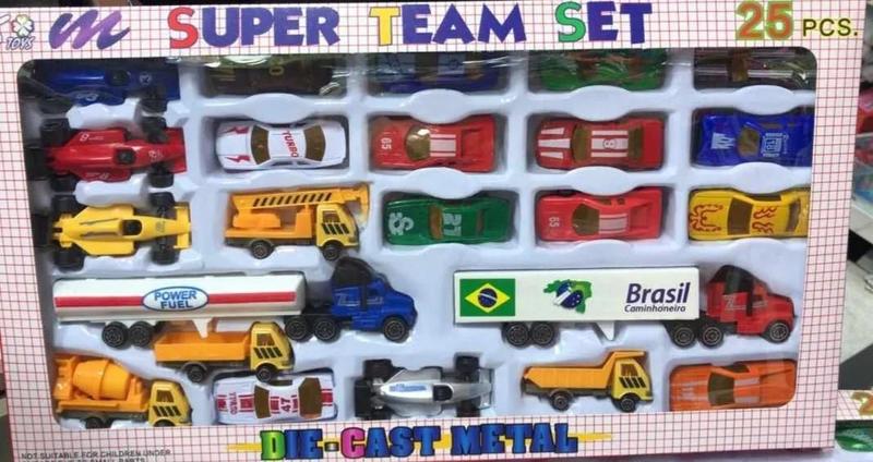 Kit Coleção Carrinhos 25 Peças Caminhões e Carretas Brinquedo Menor preço em Kit Coleção Carrinhos 25 Peças Caminhões e Carretas Brinquedo