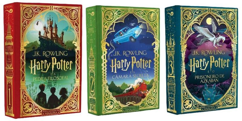 Imagem de Kit Colecao Harry Potter Ilustrado Minalima (3 Vol