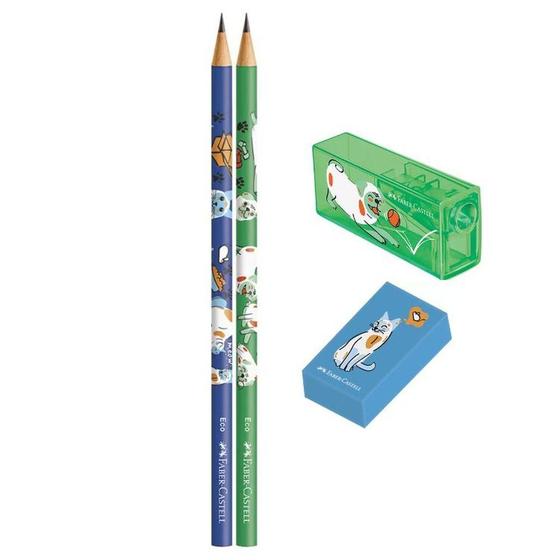 Imagem de Kit Coleção Pets Verde e Azul SM/935 - Faber Castell