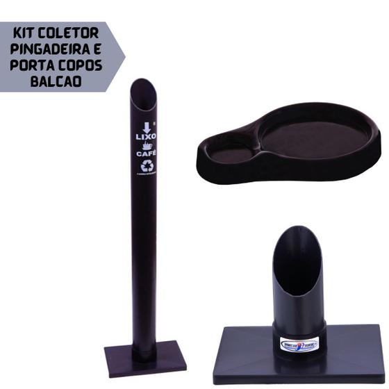 Imagem de Kit Coletor Pingadeira Porta Copos Balcão Café 50ml