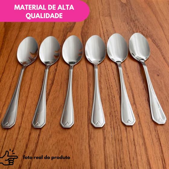 Kit Colher de Sopa e de Mesa, Aço Inox Premium