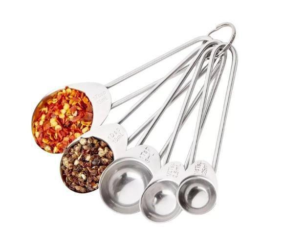 Imagem de Kit Colheres Medidoras 5 Peças Inox Medidas Cozinha