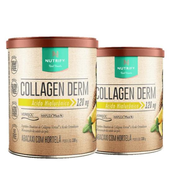 Imagem de kit Collagen Derm (330g) Nutrify Abacaxi c/ Hortela 2 unidades