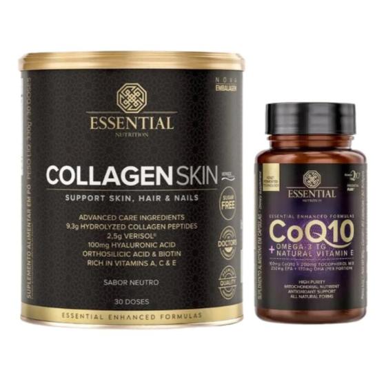 Imagem de Kit Collagen Skin Verisol (300g) + Coenzima Q10 Coq10 (60caps) - Essential Nutrition