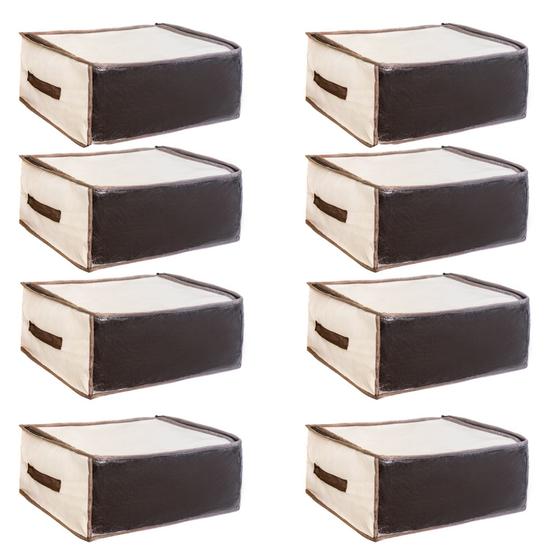 Imagem de Kit Colmeia Organizadora Multiuso Marfim Transparente 8 Un