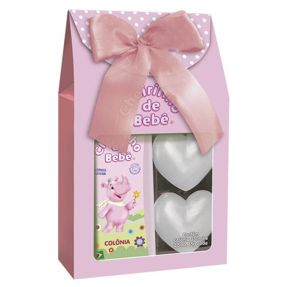 Kit Colônia Cheirinho de Bebê 330ml+Sabonete Coração 2x65g Menor preço em Kit Colônia Cheirinho de Bebê 330ml+Sabonete Coração 2x65g