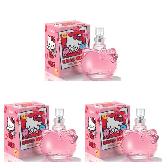 Imagem de Kit Colônia Hello Kitty Apaixonada 25ml (3 Unidades) - Jequiti