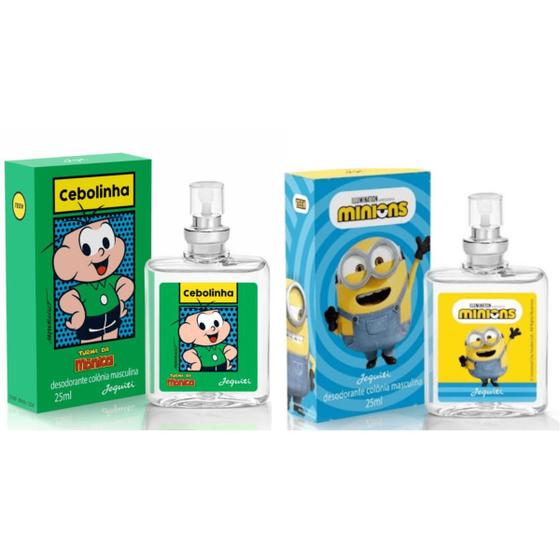 Imagem de Kit Colônia Minions 25ml + Colônia Cebolinha 25ml (Embalagens Novas) - Jequiti