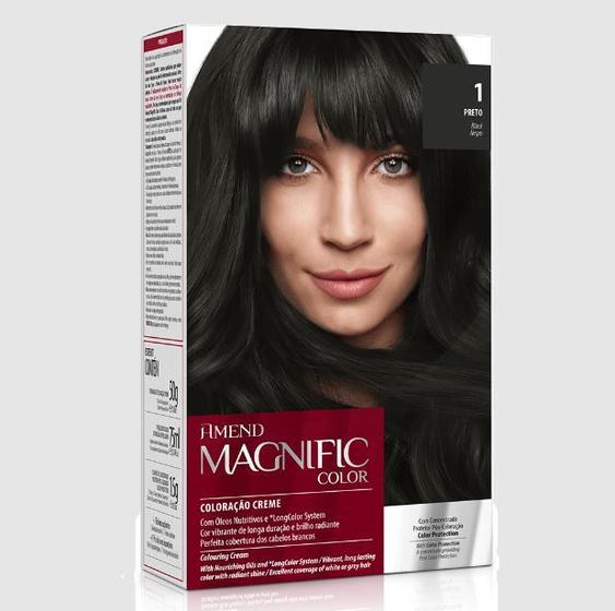 Imagem de Kit Coloração Amend Magnific Color 1 Preto - 200g