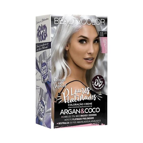 Imagem de Kit Coloração Beautycolor 11.11 Louro Claríssimo Esp Platina