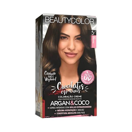 Imagem de Kit Coloração Beautycolor 5.7 Chocolate Café