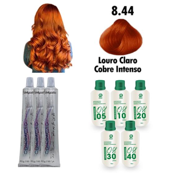 Imagem de Kit Coloração Cabelos Louro Cobre + Ox Juca