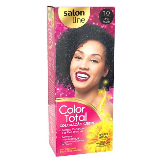 Imagem de Kit Coloração Color Total 1.0 Preto Azulado Salon Line