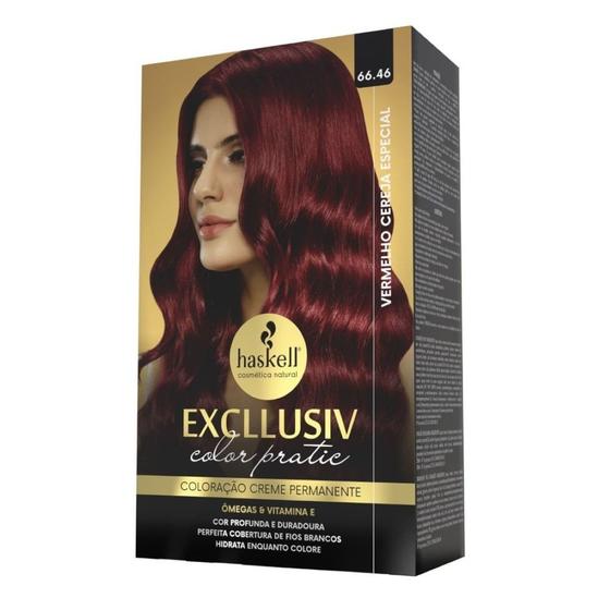 Imagem de Kit Coloração Excllusiv Color Pratic 66.46 Vermelho Cereja Especial - Haskell