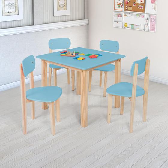 Imagem de Kit colore mesa com 4 cadeiras infantil