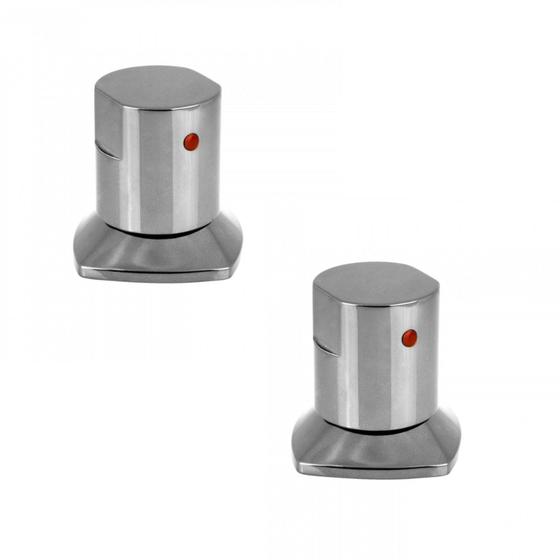 Imagem de Kit com 02 Acabamentos para Registro C-44 Cromado Ducon Metais
