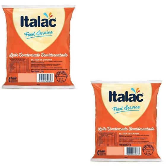 Kit Com 02 Bag Leite Condensado Semi Desnatado Italac 2,5Kg Menor preço em Kit Com 02 Bag Leite Condensado Semi Desnatado Italac 2,5Kg