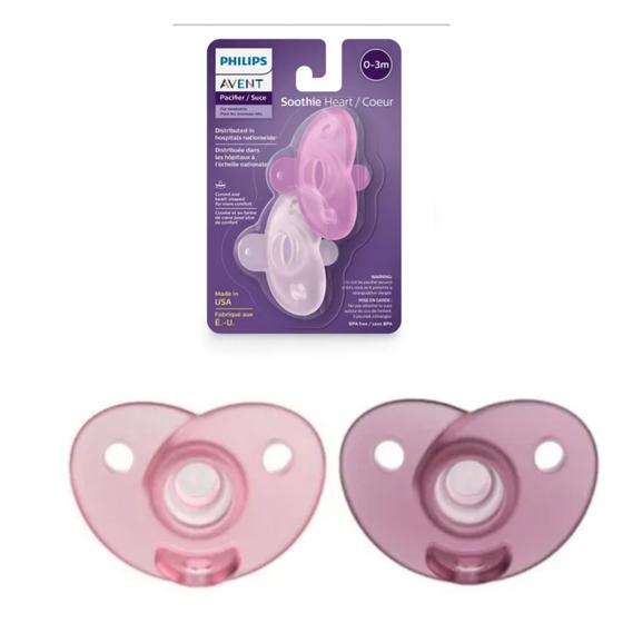 Imagem de Kit Com 02 Chupetas Modelo Soothie 0-3M Rosa - Philips Avent