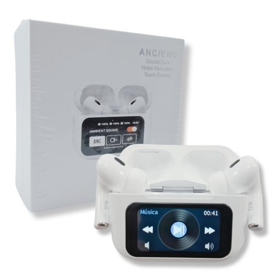 Imagem de Kit com 02 Fones De Ouvido Bluetooth V5.4 Sem Fio TWS Visor Touch Com Microfone