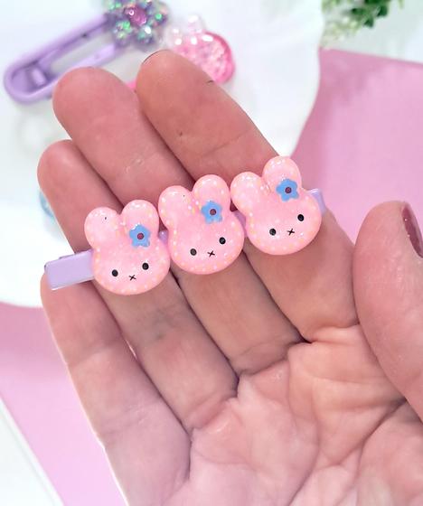 Imagem de Kit com 02 Presilhas Tic Tac flores infantil menina prendedor Enfeite de Cabelo infantil Piranha de Cabelo Hair Clip para Meninas Acessórios Infantis