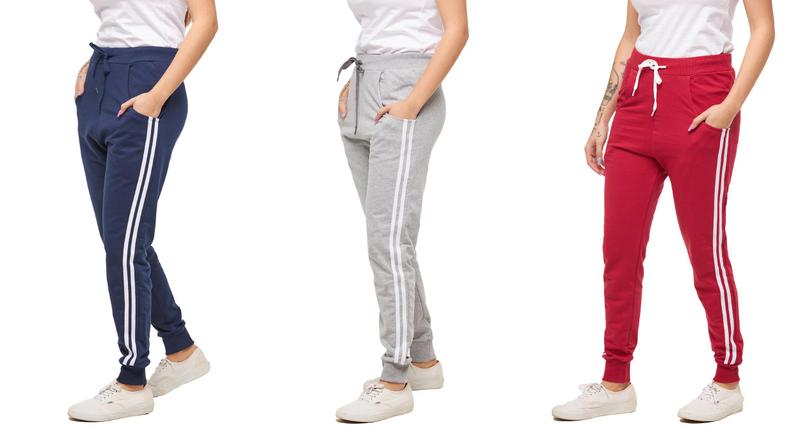 Imagem de Kit com 03 calças de moletom feminina saruel skinny sport luxo