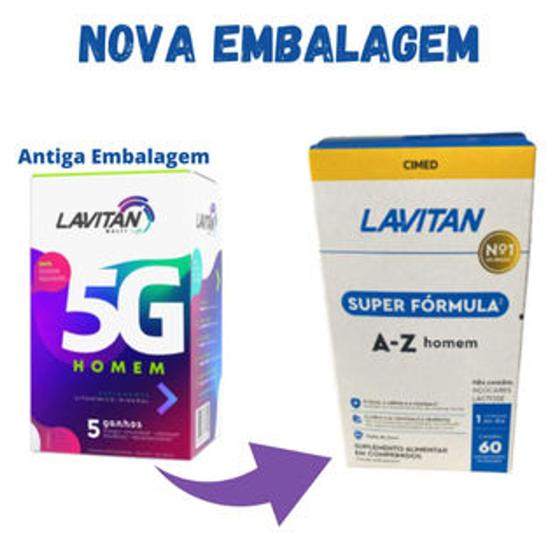 Kit Com 03 - Lavitan Multi 5g Homem (A-z homem super fórmula) 60 CP - Cimed ( total 180 CP ) Menor preço em Kit Com 03 - Lavitan Multi 5g Homem (A-z homem super fórmula) 60 CP - Cimed ( total 180 CP )