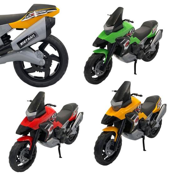 Imagem de Kit com 03 Motos Colecionáveis em Cores Diferentes com 47cm