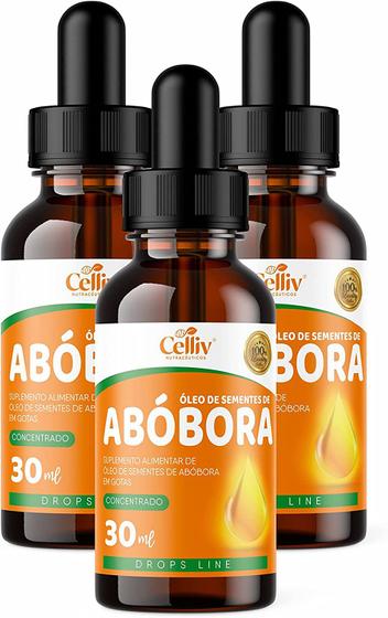 Imagem de Kit Com 03 - Óleo de Semente de Abóbora + Vitamina E 30ml Celliv