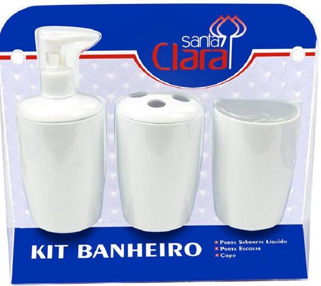 Imagem de Kit Com 03 Peças Para Banheiro Branco- Santa Clara