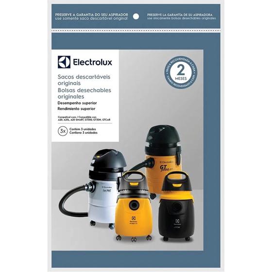 Imagem de Kit Com 03 Unid. Saco Para Aspirador de Pó Electrolux CSE20